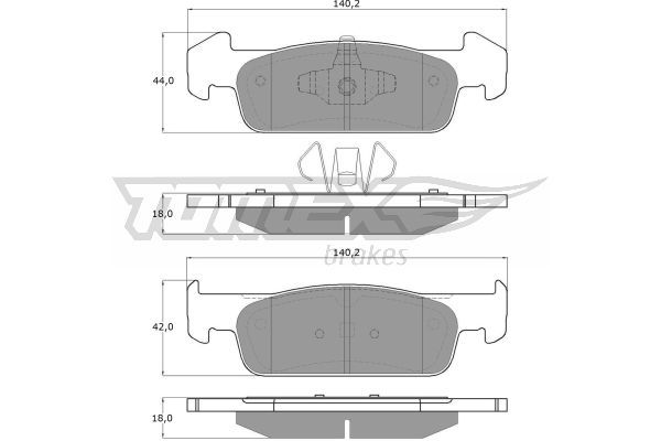 TOMEX BRAKES Bremžu uzliku kompl., Disku bremzes TX 18-62